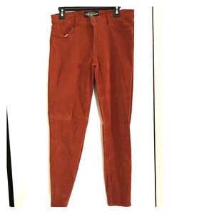 Lucky Brand Corduroy Rust Skinny Jeans Size:8